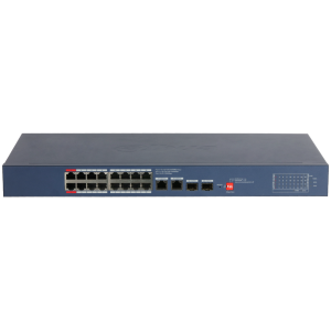 Tīkla komutators, 16 x PoE, 240 W, PFS4218-16ET-240-V3, Dahua