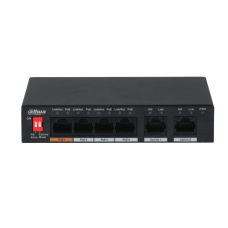 Komutātors nepārvaldīts PFS3006-4ET-60-V2, 4 x PoE, L2 Dahua