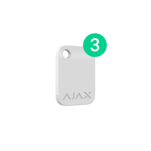 Balts aizsargāts bezkontakta piekariņš tastatūrai Ajax Tag (3 gab.)