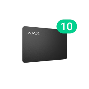 Melna aizsargāta bezkontakta karte tastatūrai Ajax Pass (10 gab.)