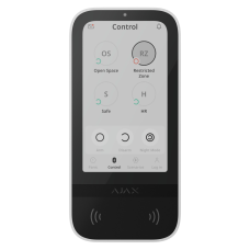 Bezvadu tastatūra ar skārienekrānu Ajax Superior KeyPad TouchScreen G3 Jeweller white