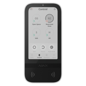 Bezvadu tastatūra ar skārienekrānu Ajax Superior KeyPad TouchScreen G3 Jeweller white