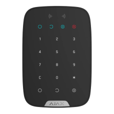 Melna tastatūra ar bezkontakta karšu un piekariņu atbalstu Ajax KeyPad Plus
