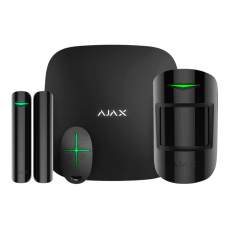 Ajax StarterKit Melns - Komplekts ar Hub, MotionProtect, DoorProtect un SpaceControl