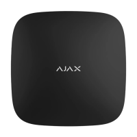 Ajax Hub 2 (2G) melnā krāsā centrāle ar Jeweller un Wings atbalstu (2 × SIM 2G, Ethernet)