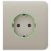 Priekšējais rozetes vāciņš - Ajax SideCover (smart) [ type F ] Ivory -