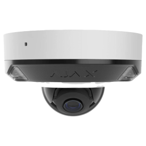 Ajax DomeCam Mini HL (5 Mp/2.8 mm) — Balta vadu kupola IP kamera ar hibrīda apgaismojumu