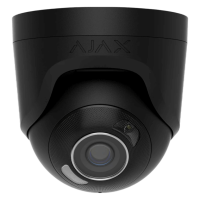 Ajax TurretCam HL (8 Mp/2.8 mm) — Melna vadu kupola IP kamera ar hibrīda apgaismojumu