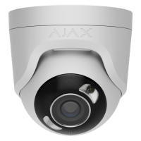Ajax TurretCam HL (5 Mp/4 mm) — Balta vadu kupola IP kamera ar hibrīda apgaismojumu