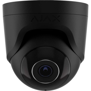 Black wired IP surveillance camera - Ajax TurretCam (5 Mp/2.8 mm)