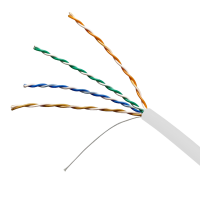 Datu kabelis Cat5e U/UTP balts PVC  iekštelpu 25AWG 