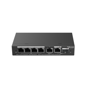 RG‑ES206GS‑P — 6‑portu gigabitu viedais PoE slēdzis ar mākoņpārvaldību